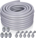 Liquid-Tight Conduit Kit 1/2 Inch 50 FT for Outdoor Wiring