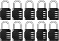 Combination Lock 10 Pack 4 Digit Waterproof Locker Locks - Secure
