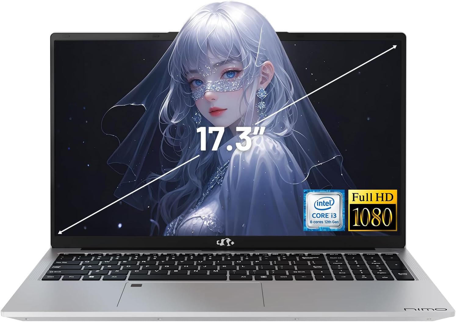 NIMO 17.3 FHD Laptop with Intel i3-1215U and 16GB RAM