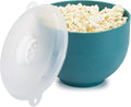 Silicone Popcorn Popper Microwave Bowl - Collapsible Teal Popper