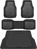 CAR PASS Heavy Duty Rubber Car Floor Mats for All Weather Use