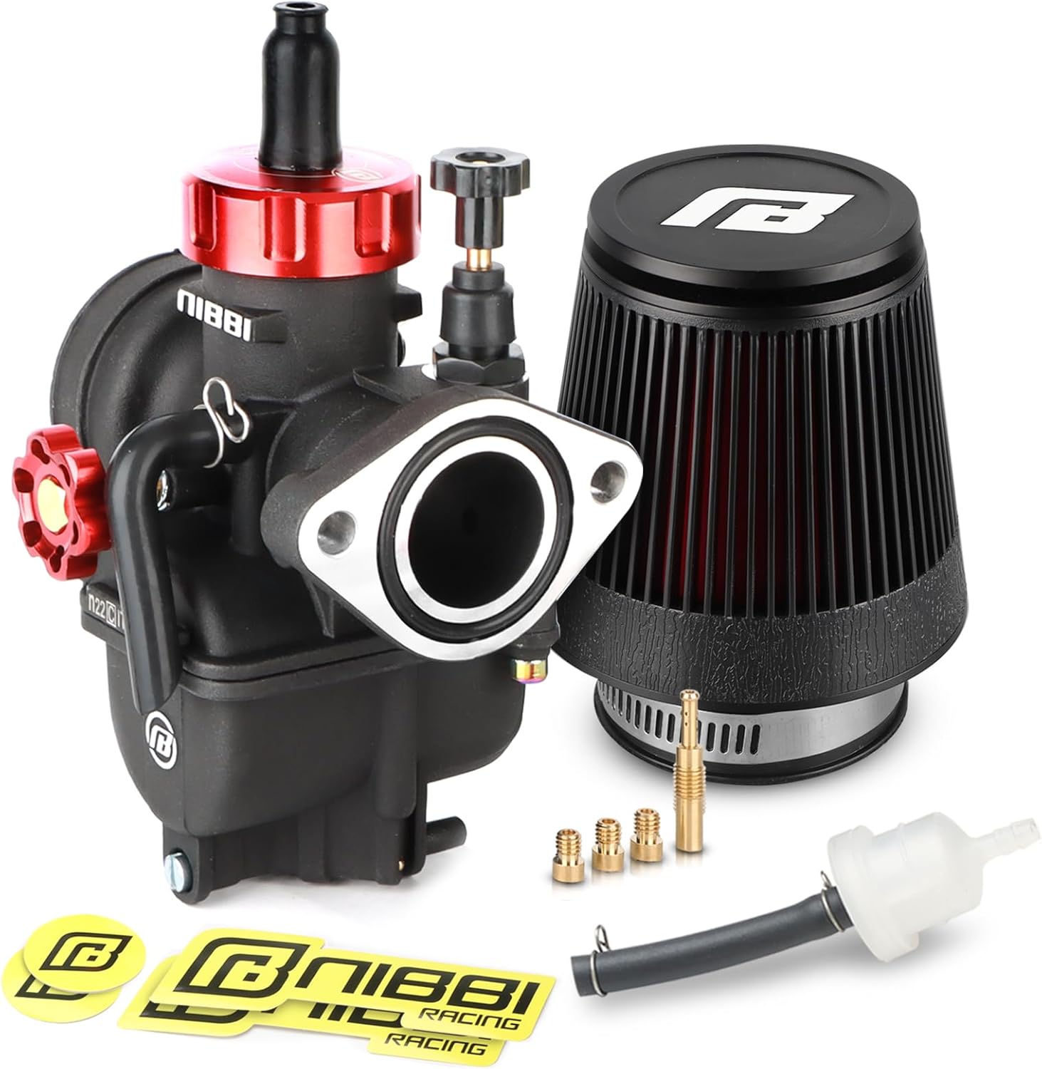 NIBBI 22mm Carburetor with CNC 48mm Air Filter Kit Upgrade