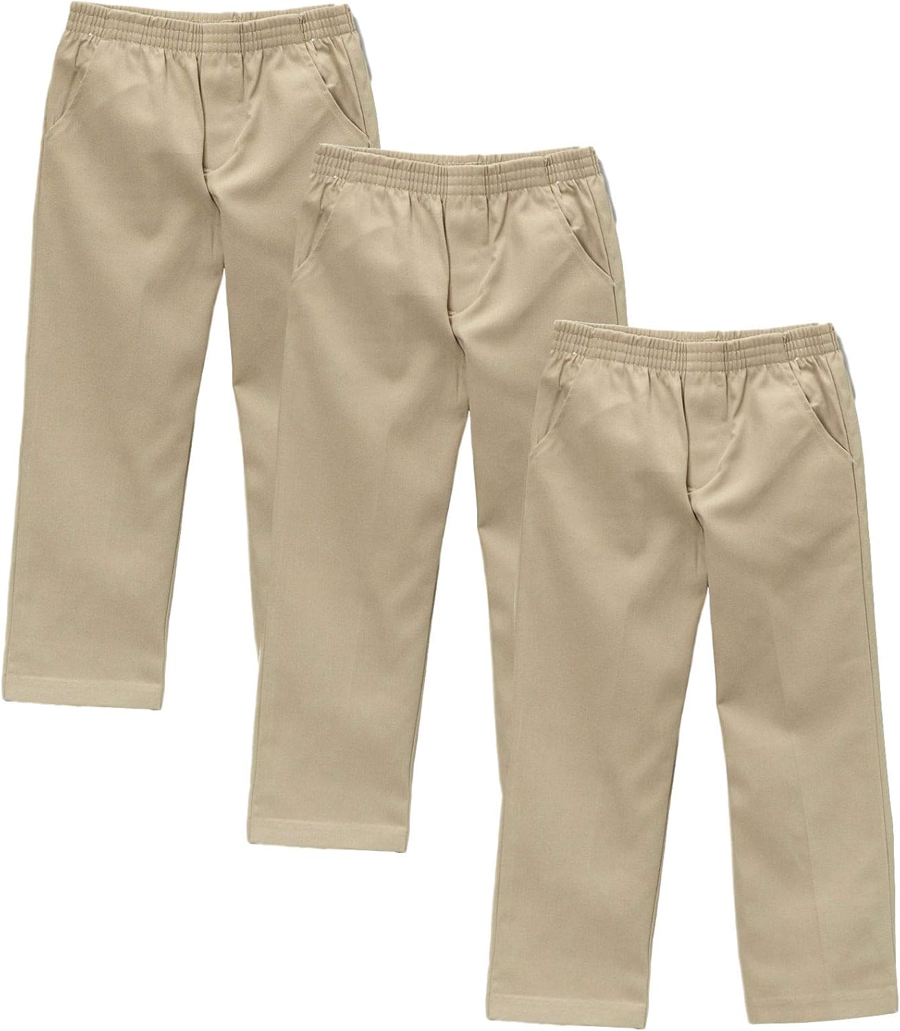 Unik Boy's Uniform All Elastic Waist Pull-on Pants for Comfort