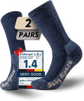 Alpaca Wool Warm Hiking Socks for Men - Heavyweight Thermal Crew
