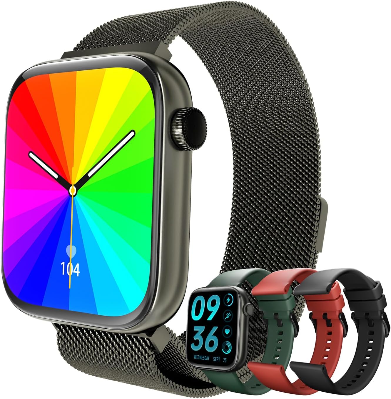 MIDDOW Smart Watch: Calls, Health Tracking, 100+ Sports Modes