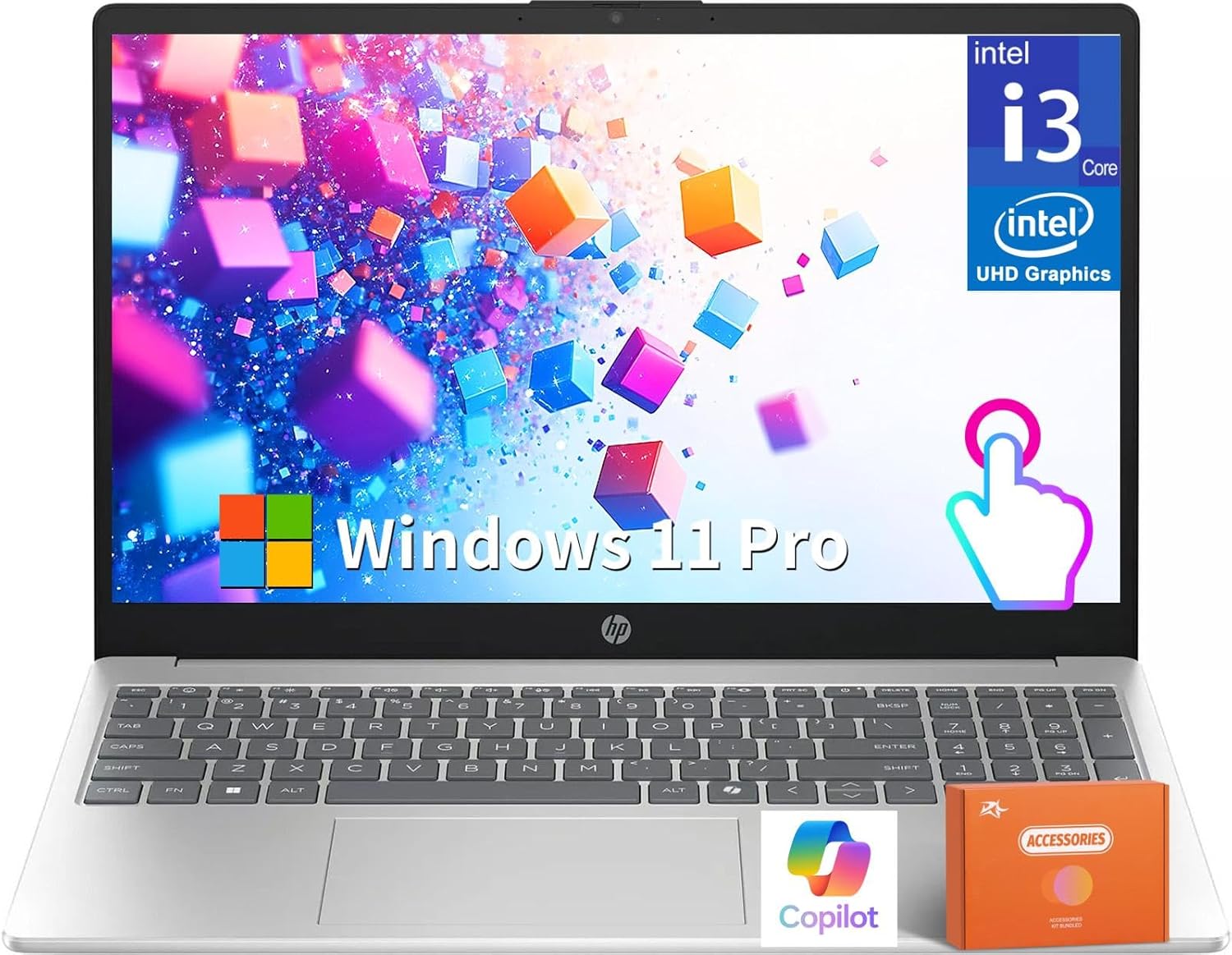 HP 15.6 Touchscreen Laptop with Intel Core i3 and 32GB RAM