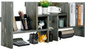 Adjustable Desktop Shelf - Vintage Gray Stackable Desk Organizer