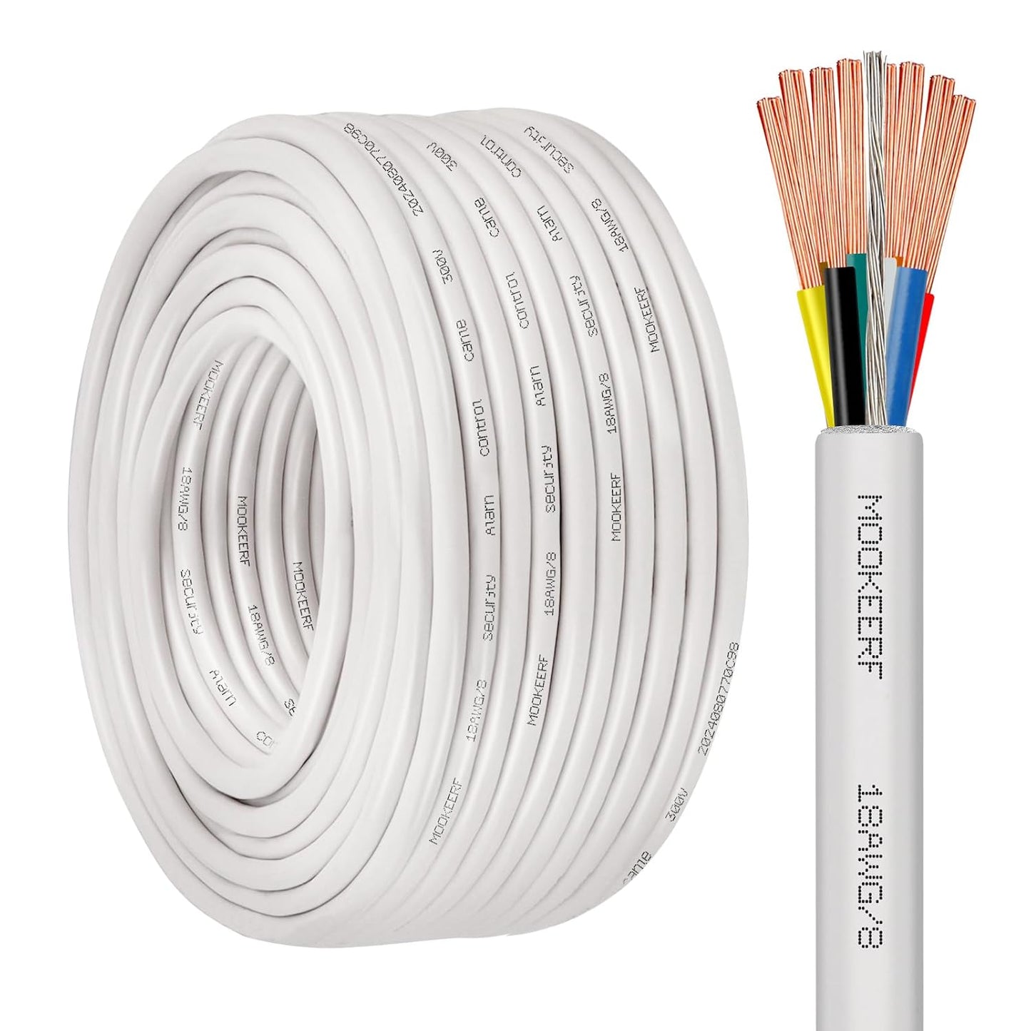 18 Gauge 8 Conductor Shielded Wire for Low Voltage Applications