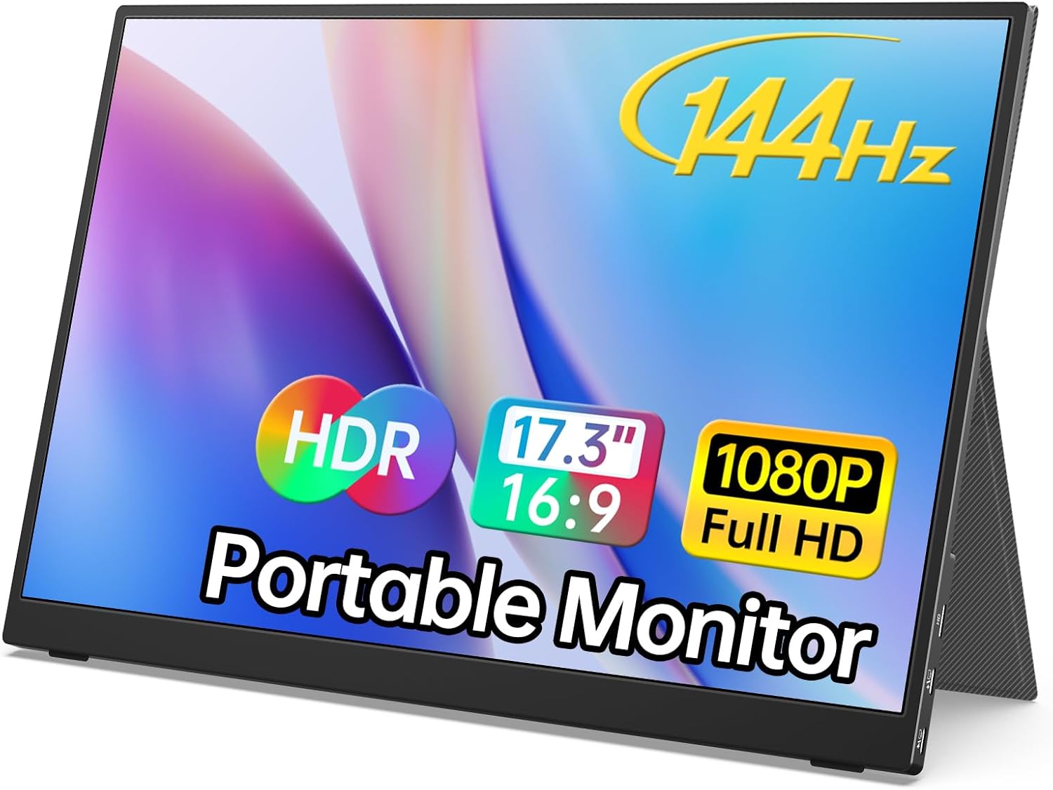 MNN 17.3in Portable Monitor with 1080P FHD 144Hz Display