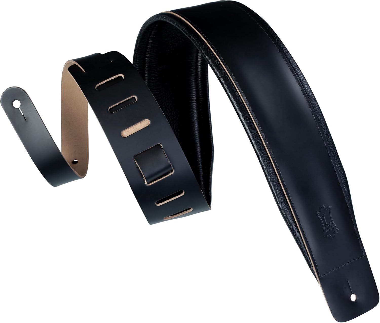 Comfortable Foam-Padded Guitar Strap - Levy's 3 Black