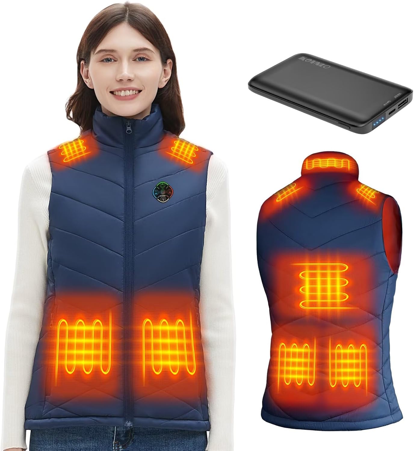 KOVNLO Heated Vest for Women: Smart Electric Jacket with Battery