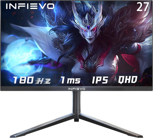 27 QHD Gaming Monitor: 180Hz IPS, Ultra-Thin Design, VESA, Eye Care