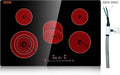Built in Electric Stove Top 30 in 5 Burners Ceramic Cooktop - Precise