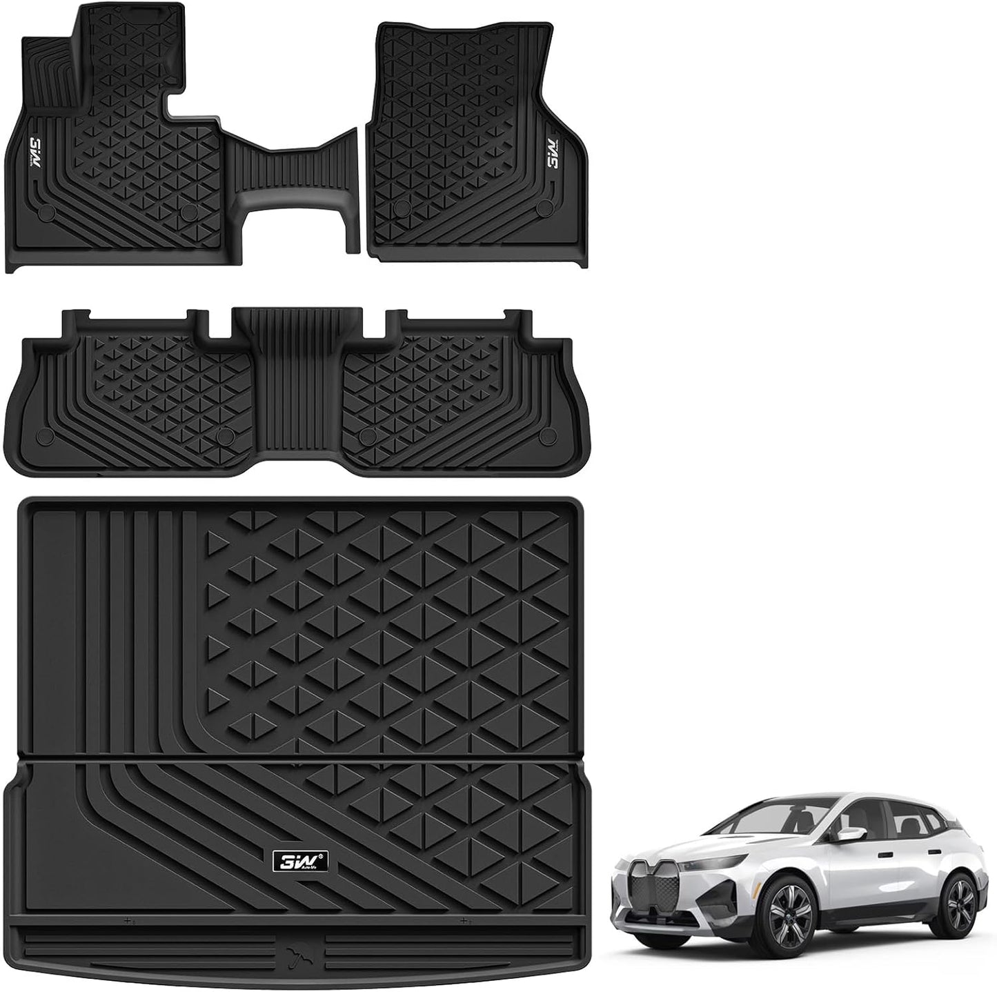 Custom Fit BMW iX Floor Mats & Cargo Liner for All Weather Use