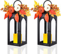 BDOR 2 Pack Fall Lanterns Decor with LED Candle - 16in Harvest