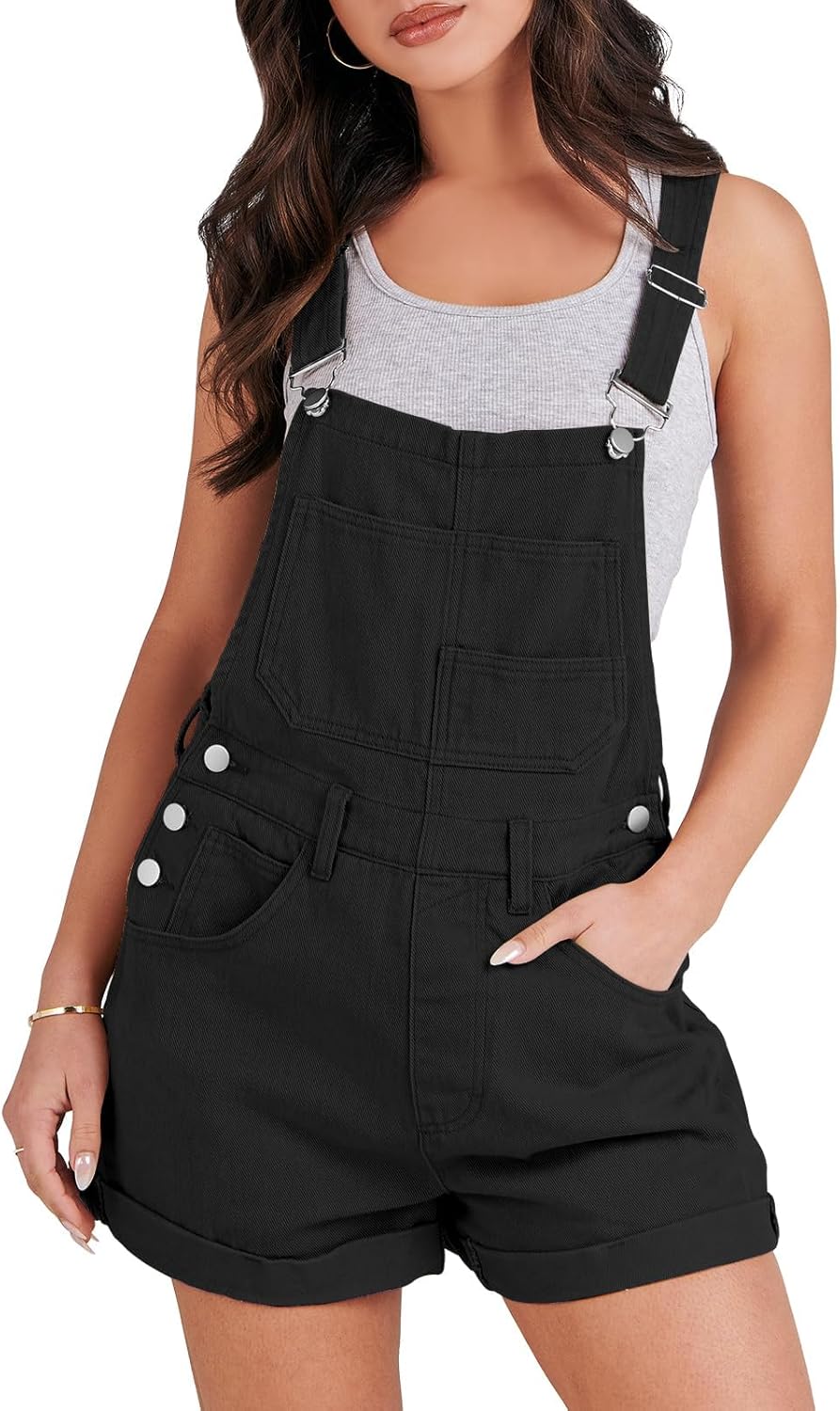 Stylish Women's Denim Shorts Overalls for Summer Casual Wear
