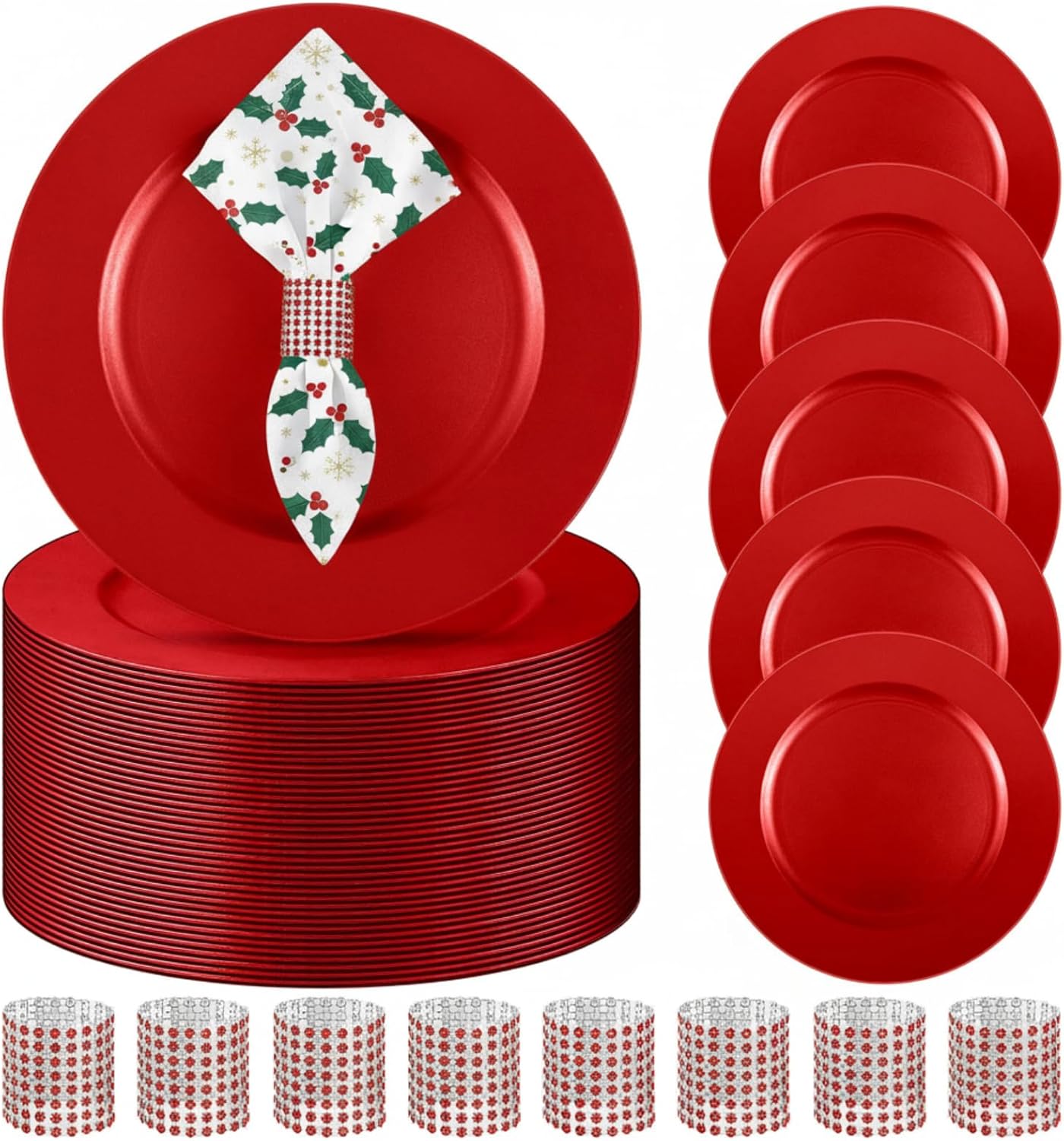 Stunning 100 Pcs Charger Plates Set for Elegant Table Settings