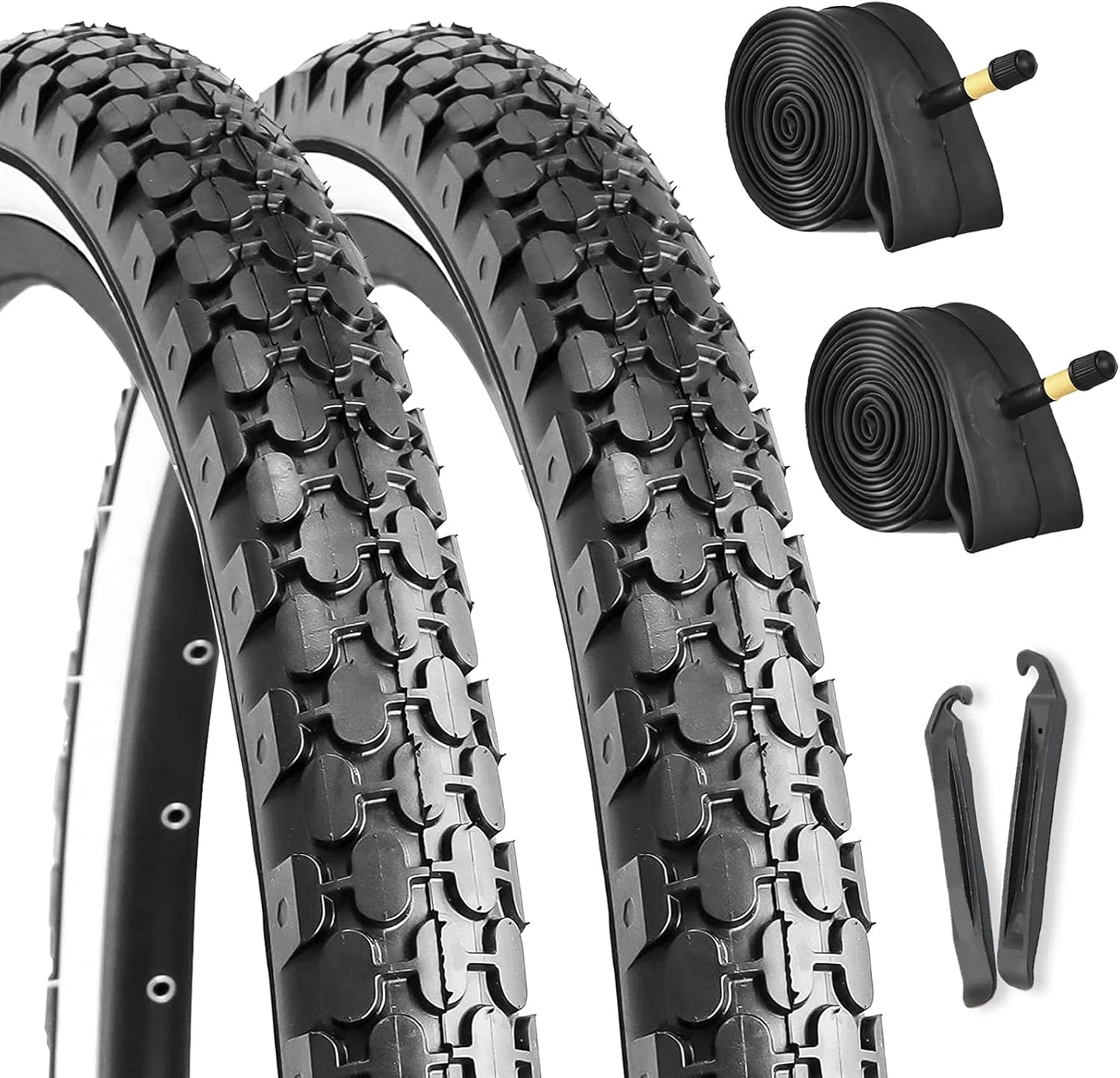 Hycline 2-Pack Cruiser Bike Tires Set for Urban Commuter Bikes