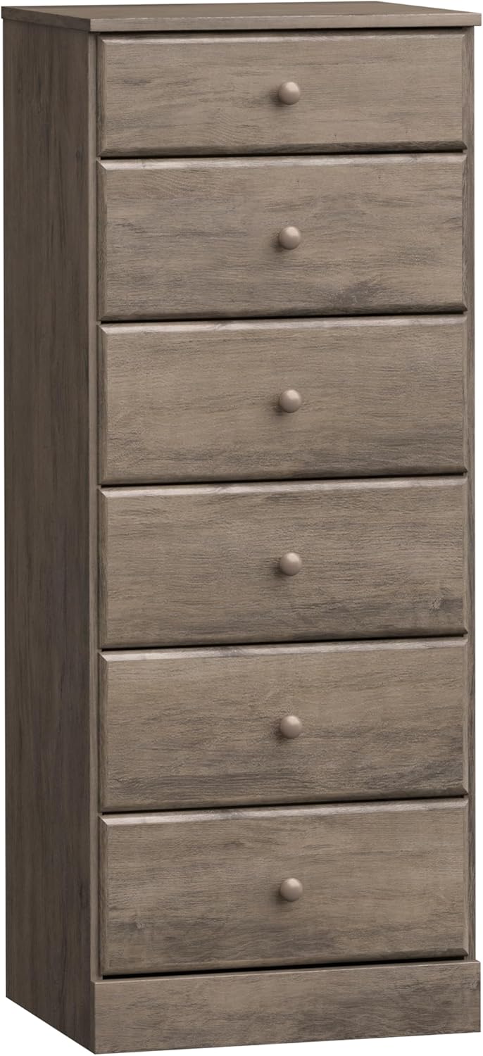 Prepac Astrid Tall Gray Dresser: Stylish Storage Solution