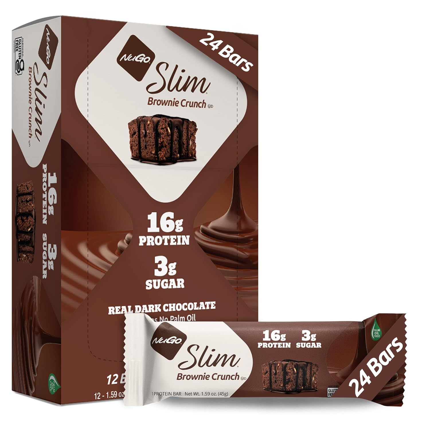 NuGo Slim Dark Chocolate Brownie Crunch Protein Bars Review
