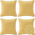 Decorative Outdoor Water Repellent Throw Pillows Set of 4 - Yellow
