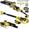 Cordless Pole Saw 8-in 2-in-1 Chainsaw with 21V Battery - Compact
