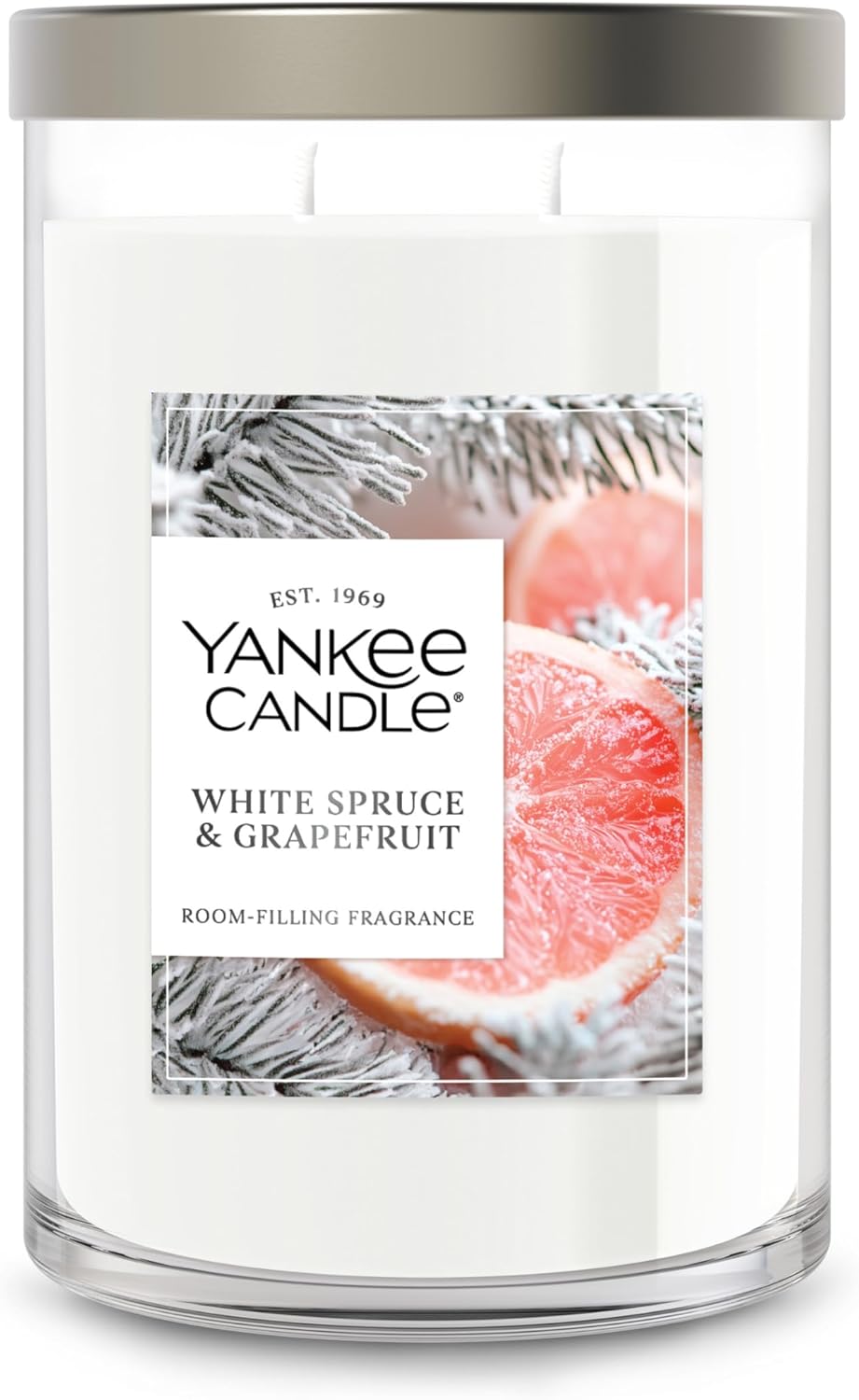 Yankee Candle Large Tumbler with White Spruce & Grapefruit Scent
