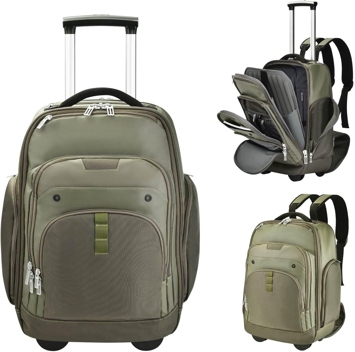 Rolling Backpack with Wheels for Business & Travel Needs