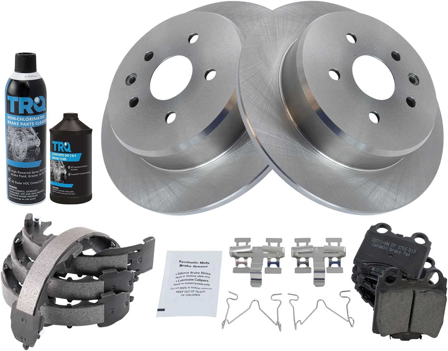 TRQ Rear Brake Pad & Rotor Kit for Lexus GS300, GS400, GS430