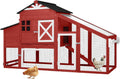 Portable Red Chicken Coop for 2-4 Chickens - GUTINNEEN 65