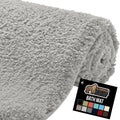 GORILLA GRIP Bath Rug 60x24 in Light Gray - Thick Plush Microfiber