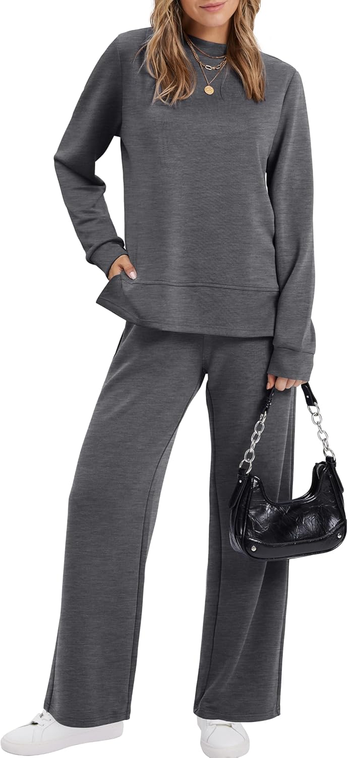 XIEERDUO Women's Side Slit Lounge Sets for Ultimate Comfort