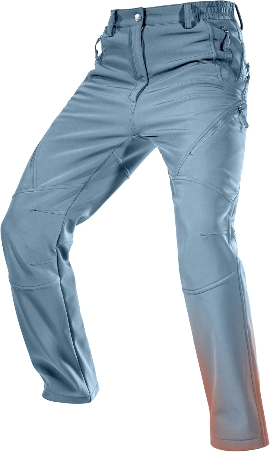 FREE SOLDIER Men's Fleece Lined Outdoor Cargo Hiking Pants