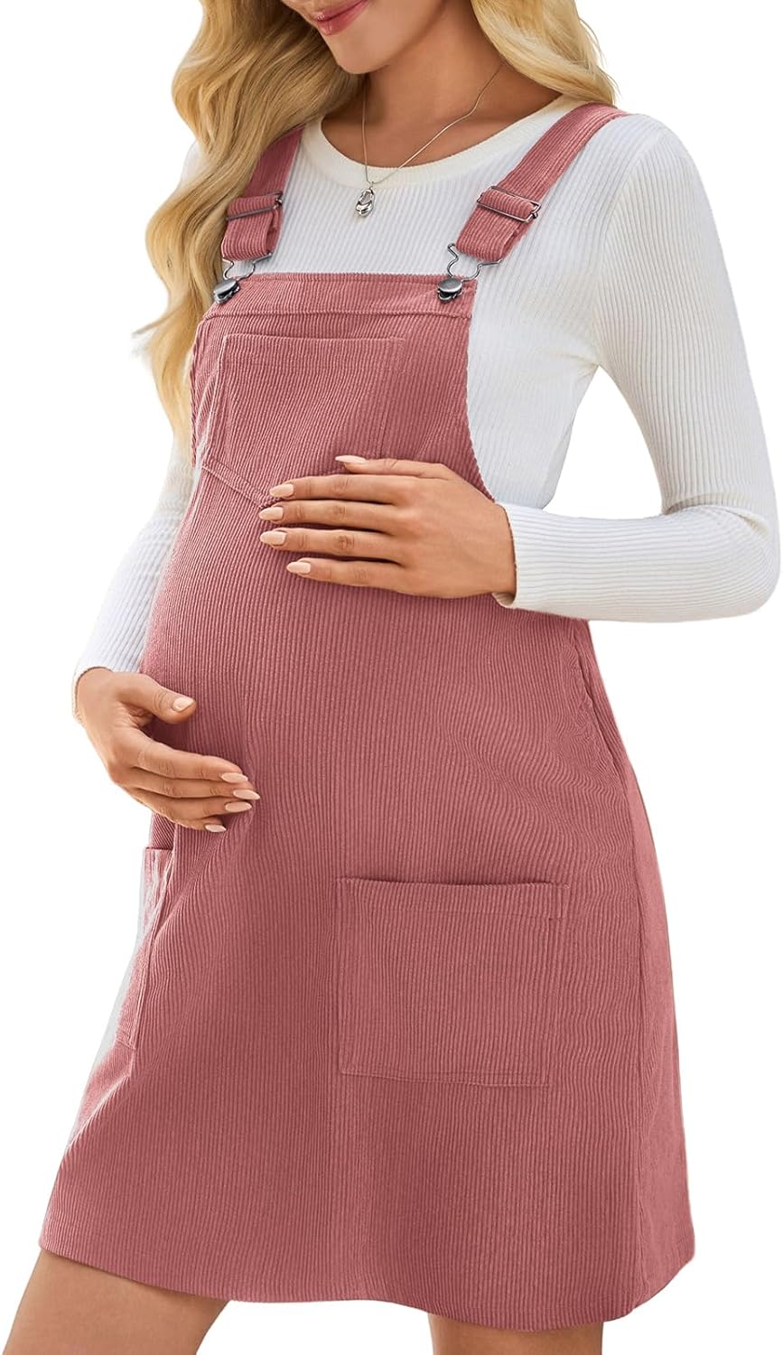 Yousify Womens Maternity Overalls Dress for Stylish Comfort