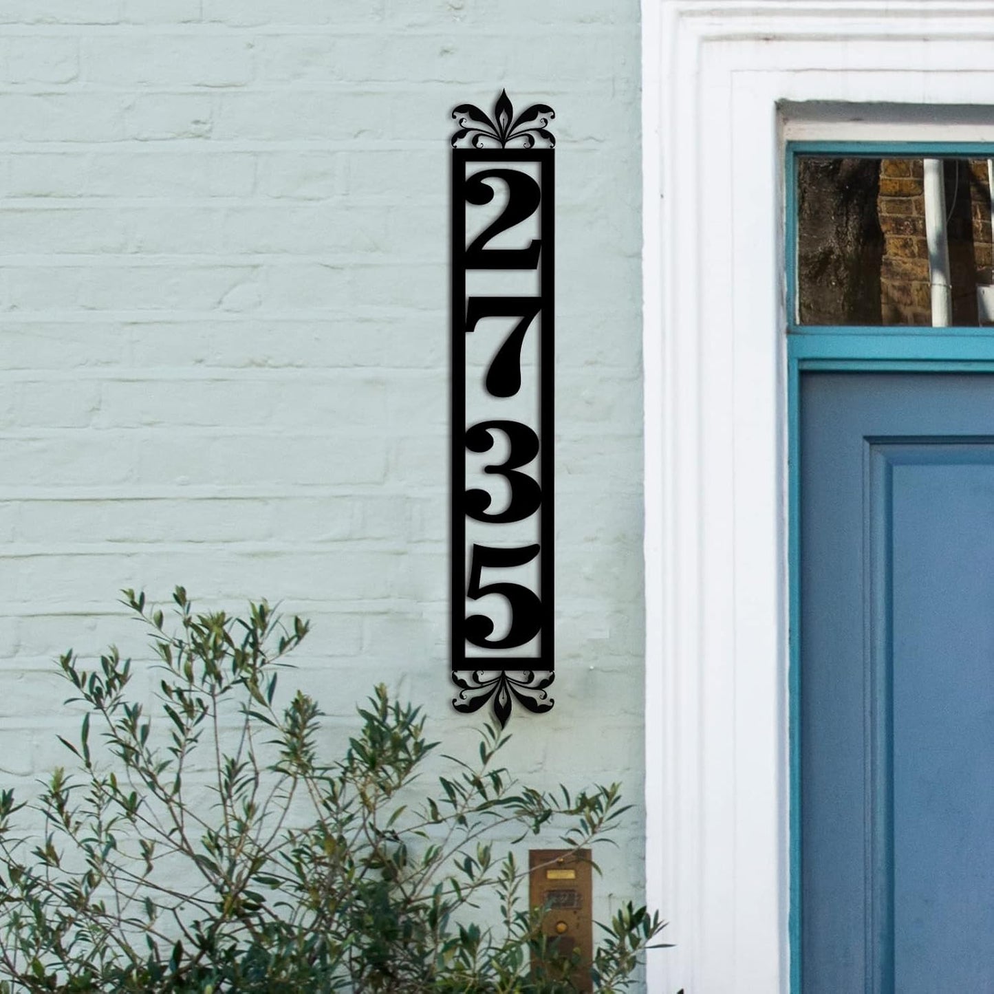 Custom Vertical House Numbers Sign for Unique Home Address Display