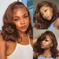 Body Wave Chocolate Brown Lace Front Wig 200 Density for Glam Style