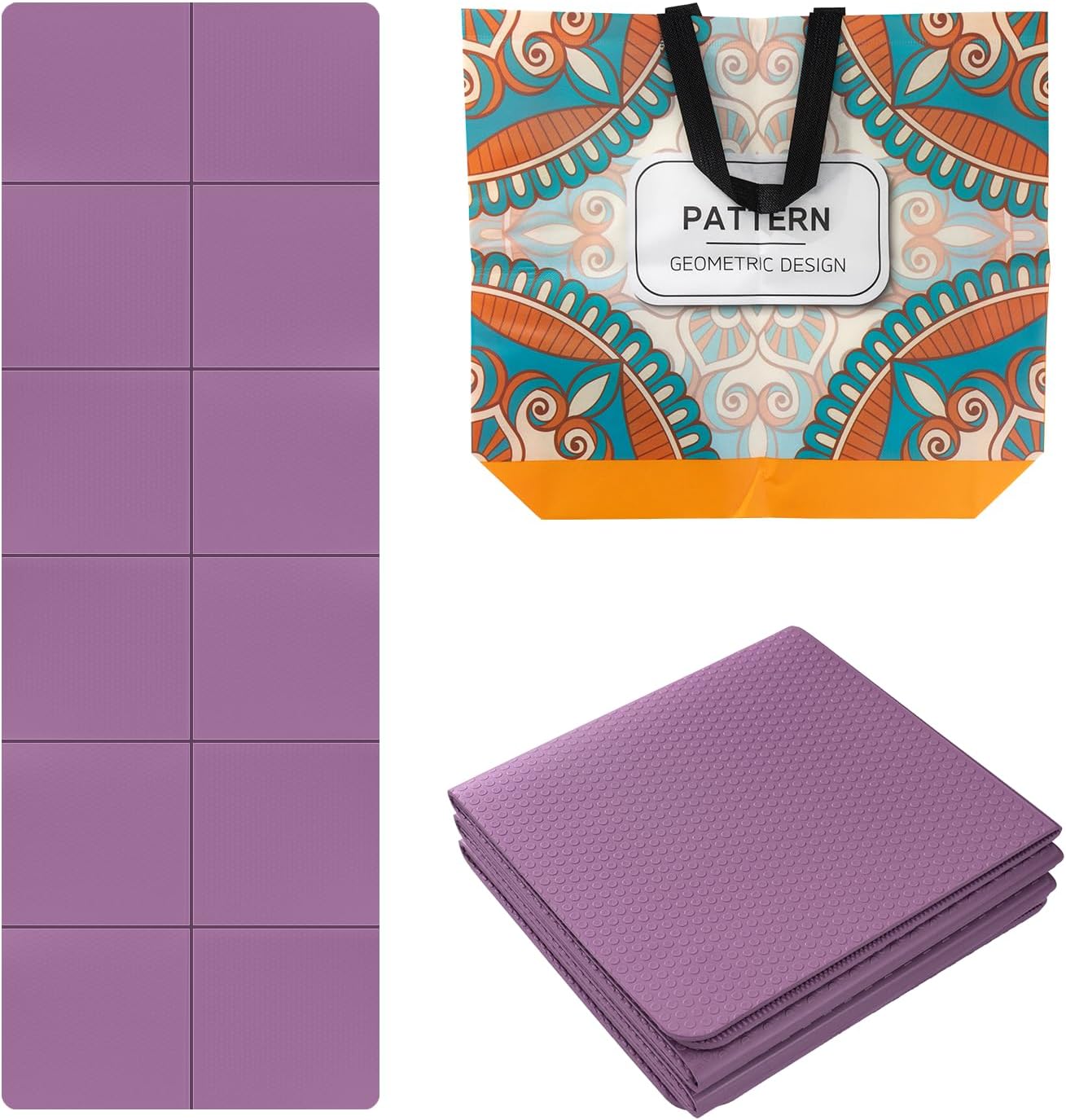 Portable Non-Slip Yoga Mat + Bag, 6-8mm Thick