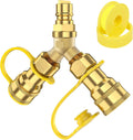 1/2 in Natural Gas Y Splitter Quick Connect - Dual Outlet Adapter