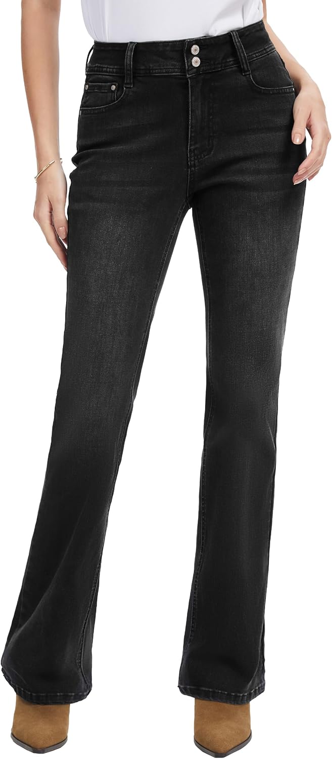 Tall Women's Curvy Bootcut Jeans with Multiple Inseams Options