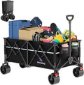 Collapsible Wagon Cart with Wheels Foldable - Heavy Duty 260L