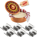 Large Tortilla Warmer w Taco Holder Set of 6 - Taco Party Serving Kit
