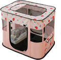 Portable Pet Playpen Cat Playpen for Indoor Cats Enclosed - Pink M