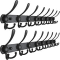 Dseap Coat Rack Wall Mount 29.5in - Heavy Duty 8-Tri Hooks