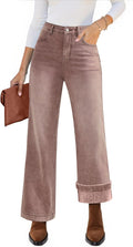luvamia Flare Jeans for Women Thin Fleece Lined High Waisted Wide Leg