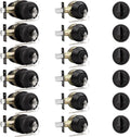 Probrico Round Ball Front Door Knob and Deadbolt Combo Set - Keyed