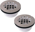 2 in No-Caulk PVC Compression Shower Drain - Easy Seal, Satin Nickel