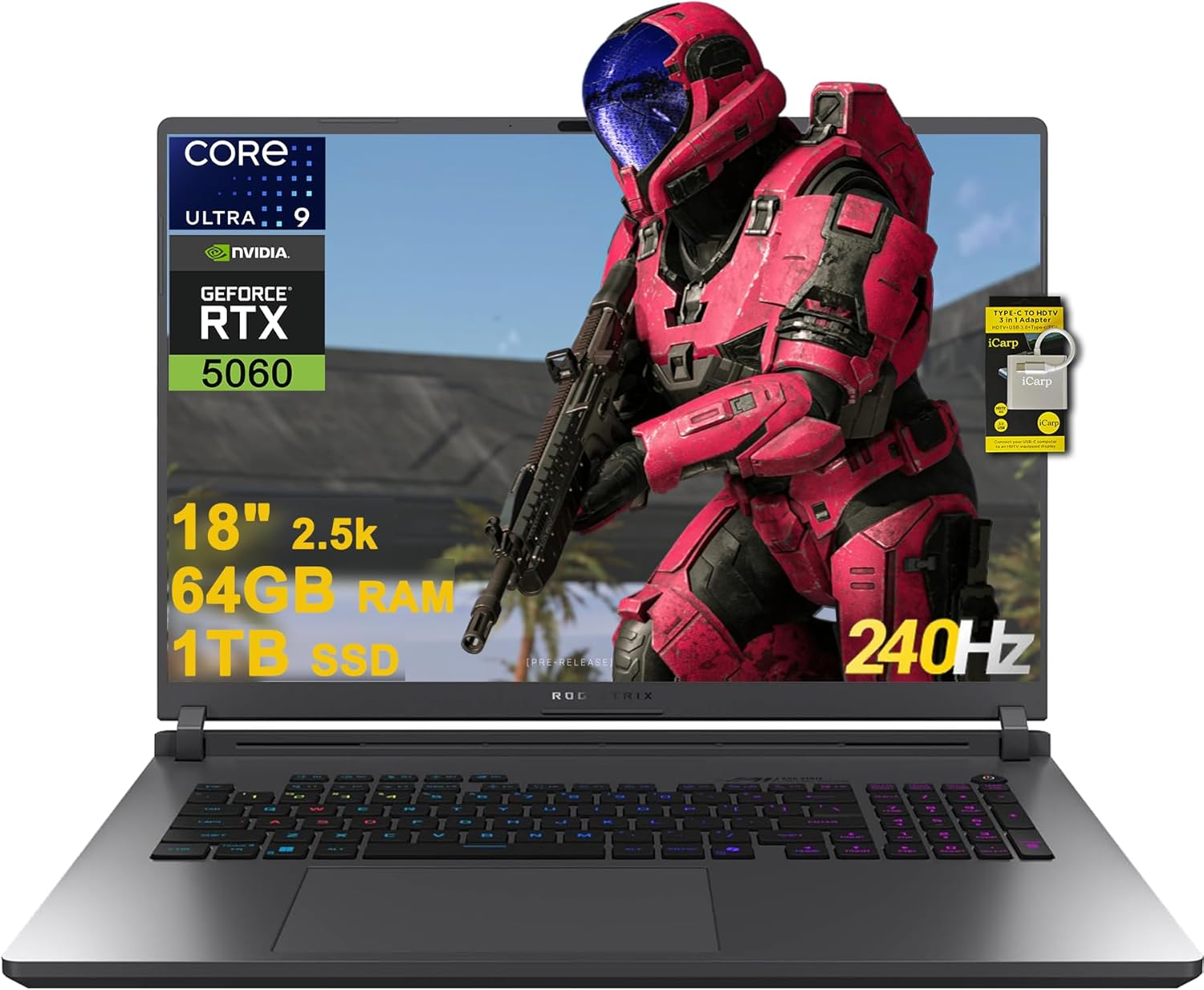 ASUS ROG Strix G18 G815 Gaming Laptop with 64GB RAM and 1TB SSD