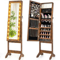 Standing Jewelry Armoire with Lighted Full Length Mirror - Organized