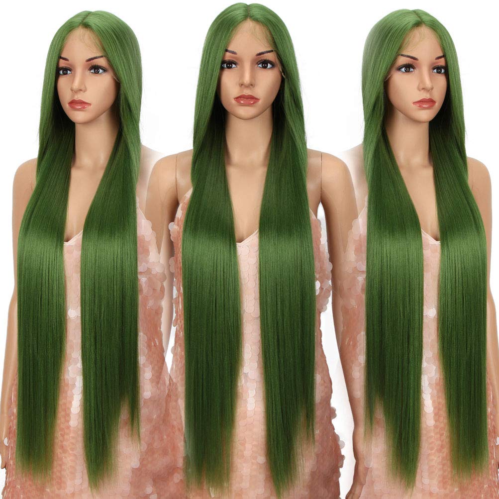 38in Super Long Straight Wigs Lace Front Wigs for Glam Looks