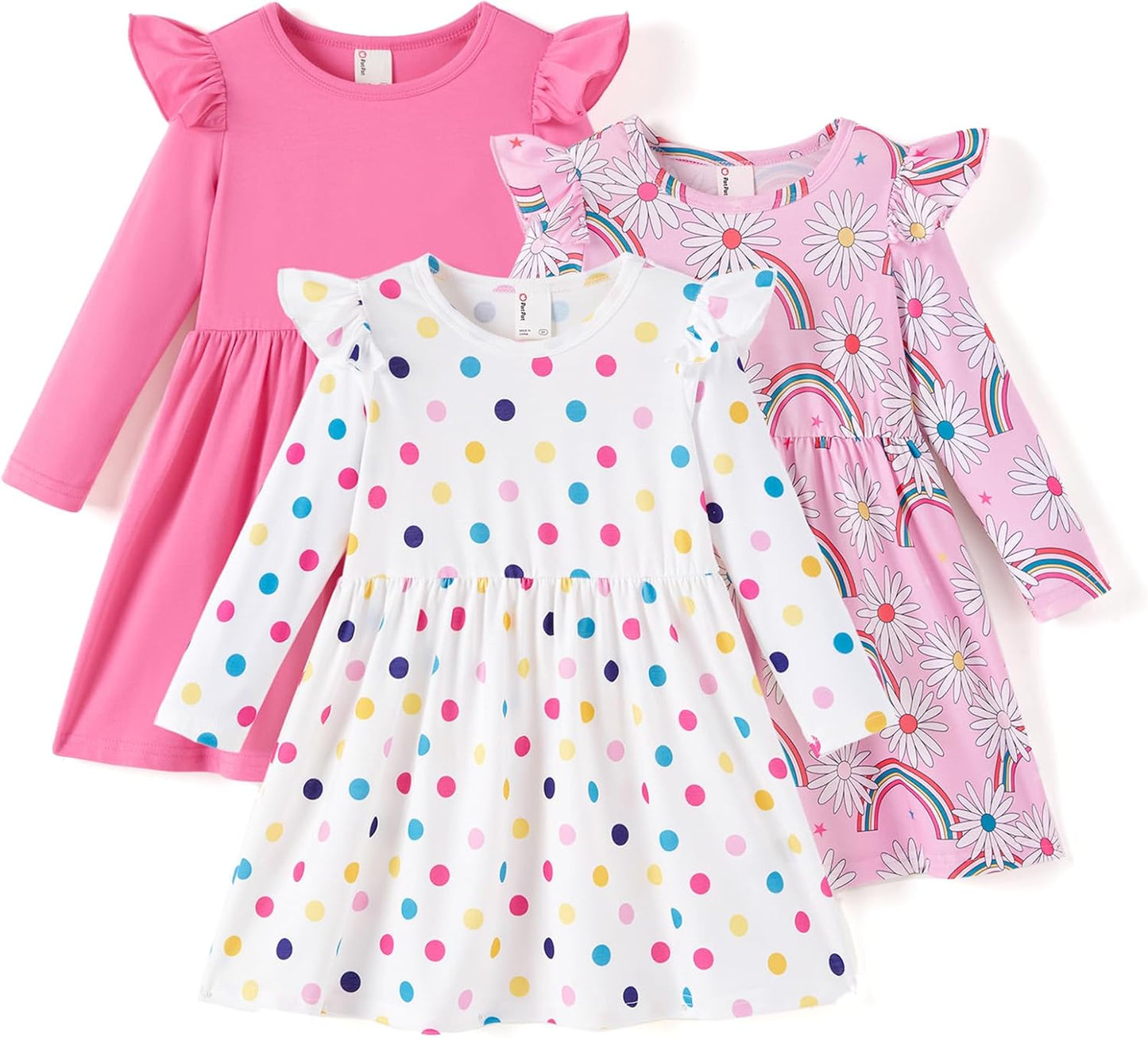 PATPAT Multipack Girl Toddler Dresses for Every Occasion